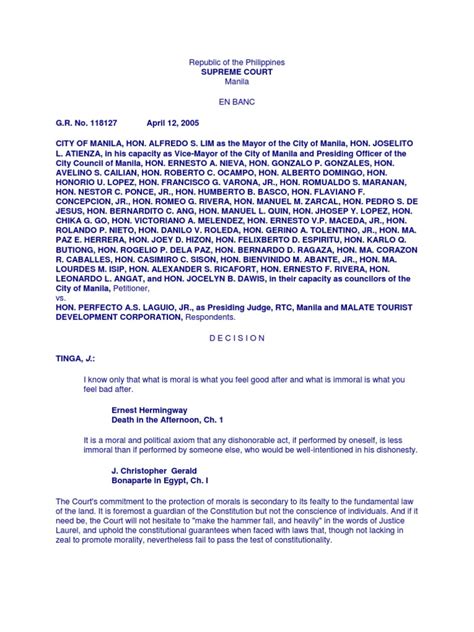 gr no 118127|City of Manila vs. Judge Laguio Gr. No. 118127 .
